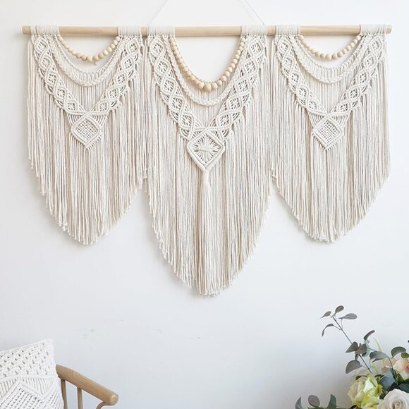NEW large macrame wall hanging - Boho Tapestry Macrame Wall Decor Art - Picture 6 of 10